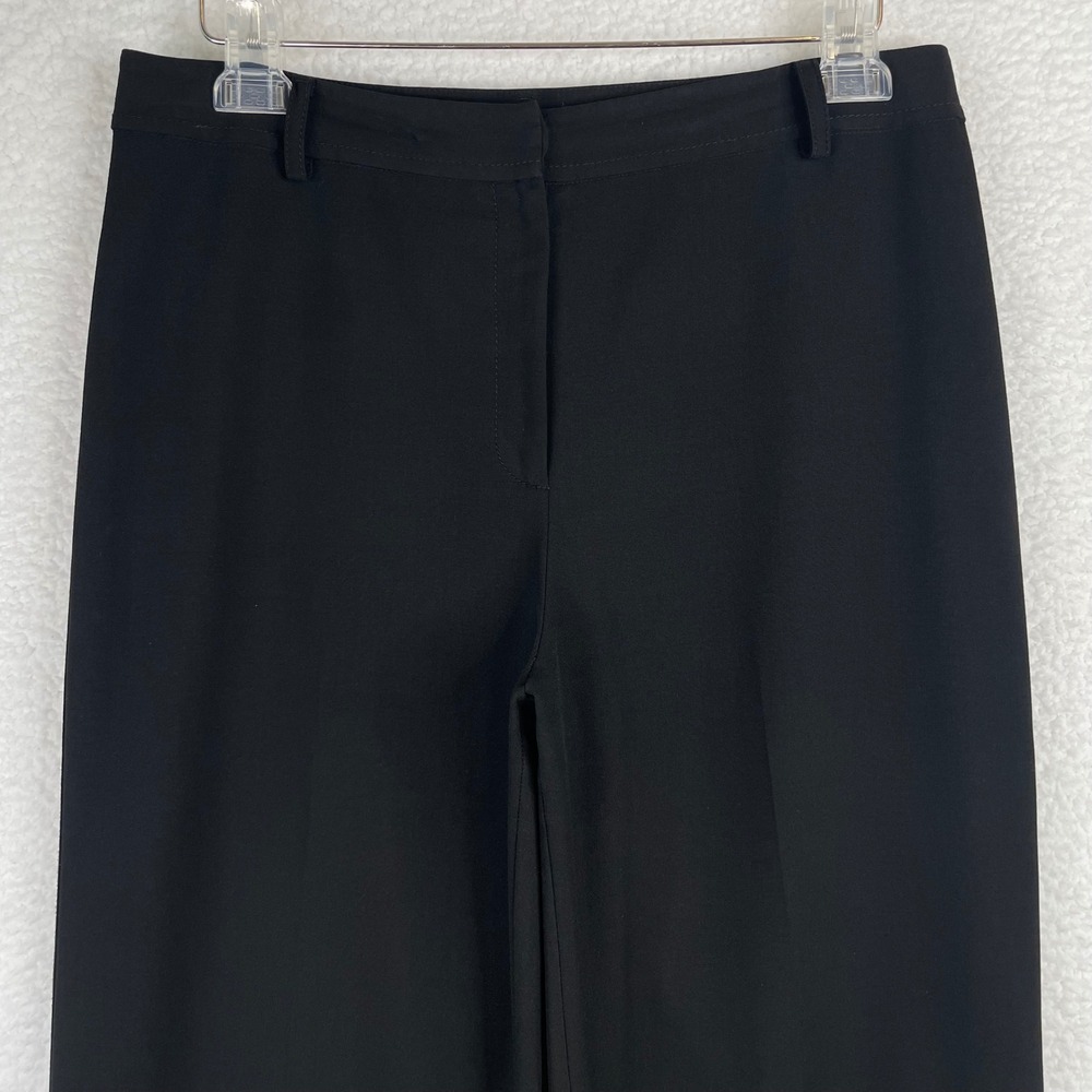 Ann Taylor Stretch Black Wide Leg Trousers Dress Pants Womens Size 10 Office